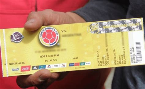 boletas partido colombia vs argentina